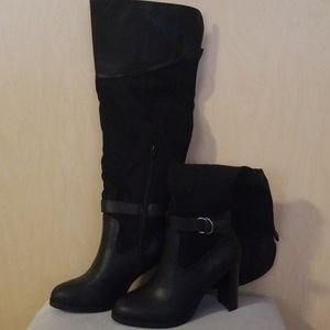 Knee high black boots